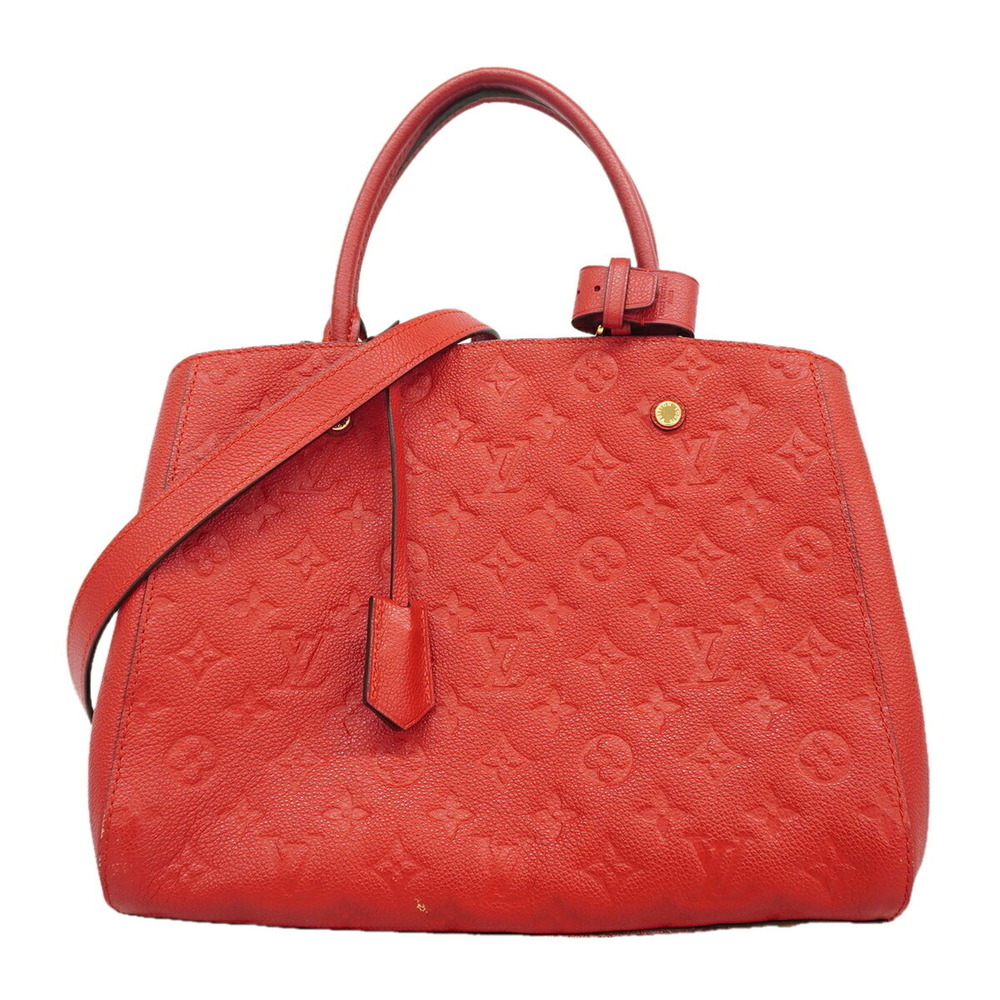 Louis Vuitton Monogram Empreinte Montaigne MM Handbag M41194 Cerise 2-way bag...